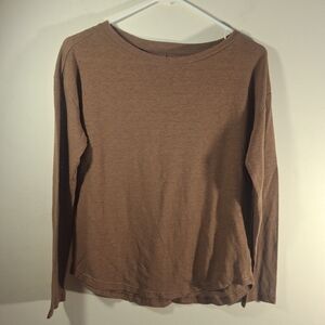 GAP Women's Mocha Brown Relaxed Linen Long Sleeve Size XS